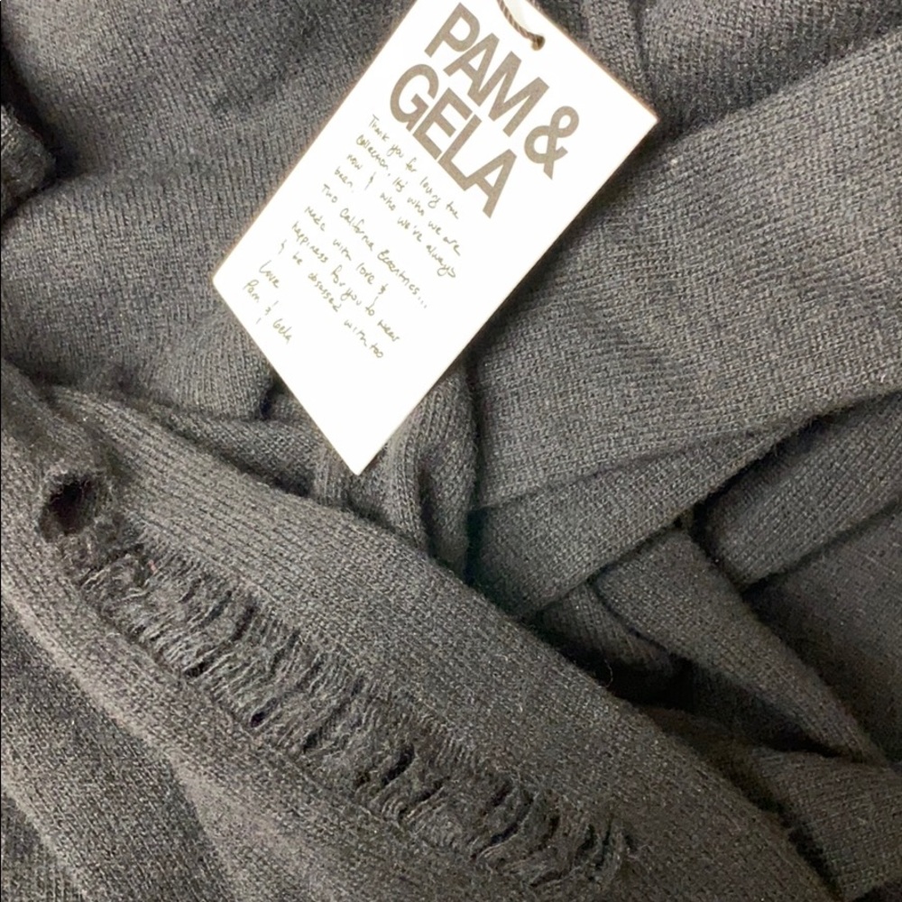 Pam&Gela Wool Cashmere Blend Hoodie Sweater New - Picture 6 of 7